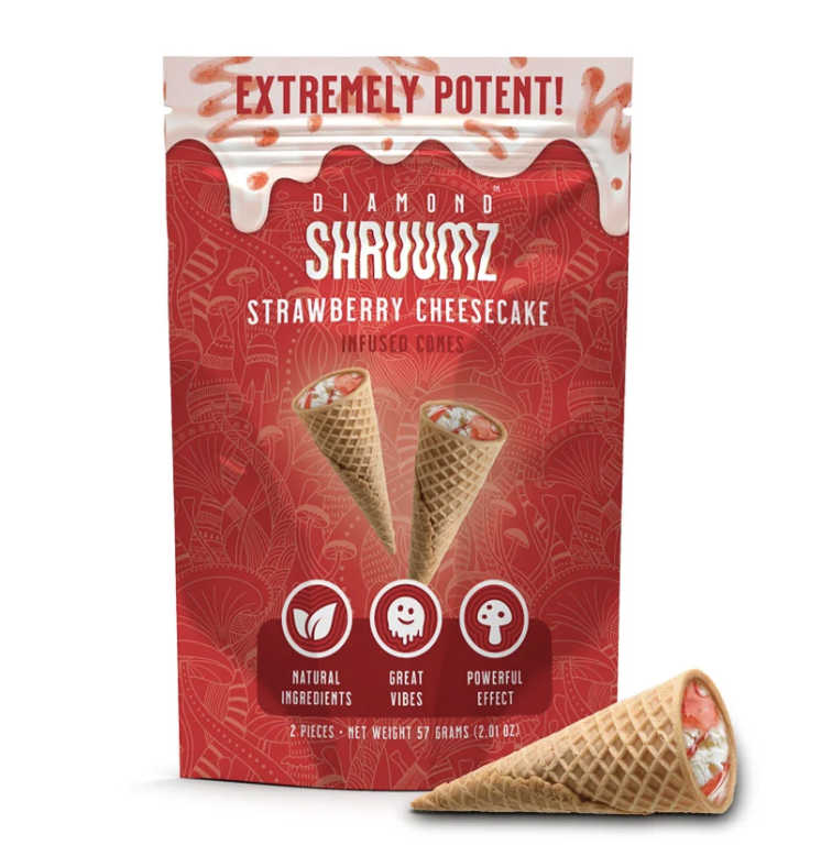 Diamond Shruumz Strawberry Cheesecake Cones